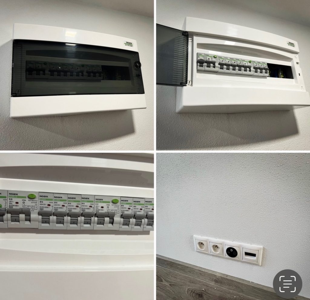 Moderný elektrický rozvádzač a prehľadne vedené rozvody